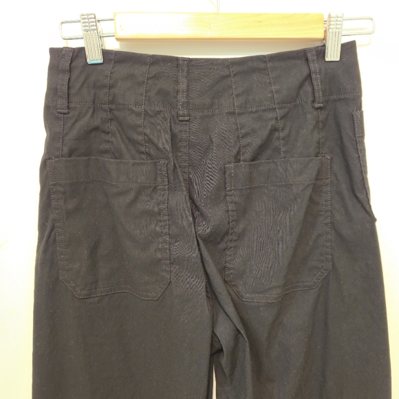 Anthropologie Maeve The Colette Magic Fabric Crop Wide Leg Pants Sz 27 Black - Picture 10 of 13
